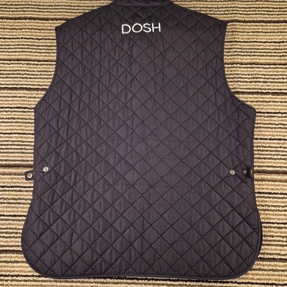 BELSTAFF Romania Black Quilted Sz 54 XL Mens Hunting Style‎ Full Button Vest